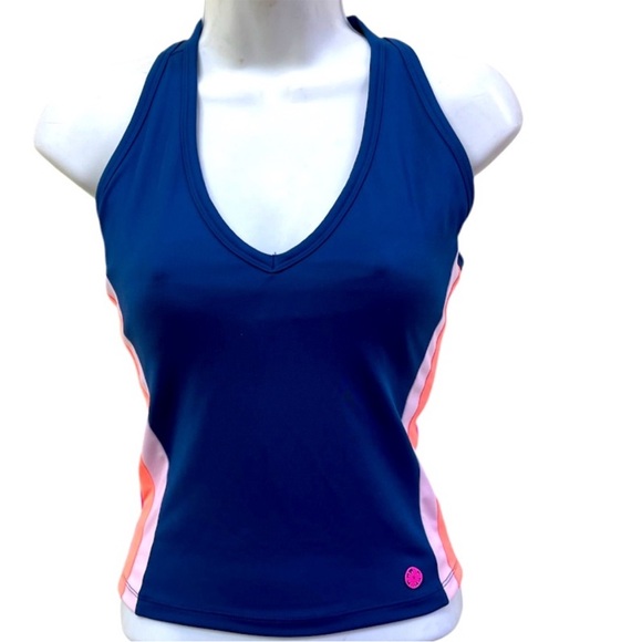 LILLY PULITZER VANTI BRA TANK UPF 50+ OYSTER BAY NAVY XS - Picture 4 of 11